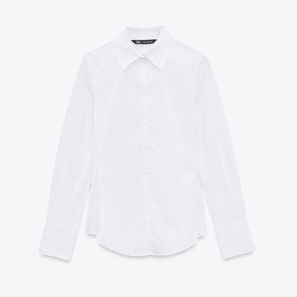 NWT Zara FITTED POPLIN SHIRT